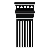 Ancient pillar icon, simple style vector