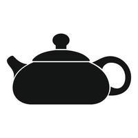 Teapot icon, simple style vector