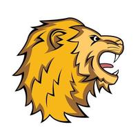 Lion Roar Side View vector