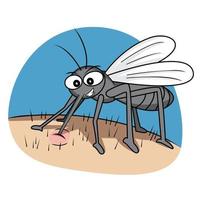 mosquito en la ilustración de la piel vector