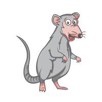 ilustración de dibujos animados de rata vector