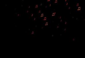 Dark Red vector pattern with music elements.