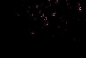 Dark Red vector pattern with music elements.