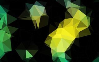 Dark Green, Yellow vector abstract polygonal layout.