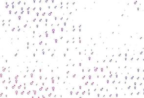 Light purple vector pattern with gender elements.