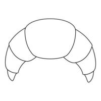 Croissant icon, outline style. vector