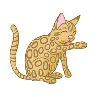 icono de gato, estilo de dibujos animados vector