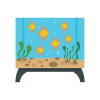 icono de acuario rectangular, tipo plano vector