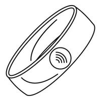 Nfc smart bracelet icon, outline style vector