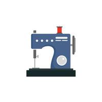 Small sew machine icon, flat style vector