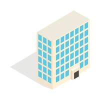 Office building icon, isometric 3d style vector