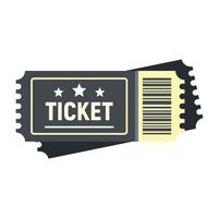 Arena ticket icon, flat style vector