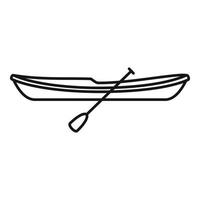 Speed kayak icon, outline style vector