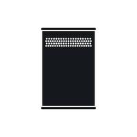 Trash can icon, simple style vector