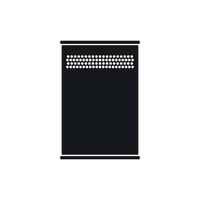 Trash can icon, simple style vector