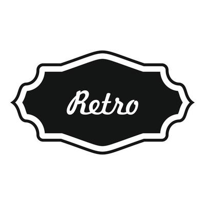 Ancient label icon, simple style.