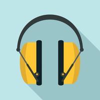 Noise headphones icon, flat style