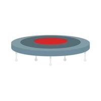 Jump trampoline icon, flat style vector