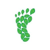 Eco footprint icon, cartoon style vector