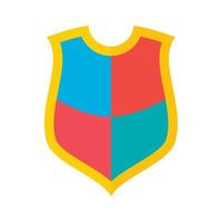 Shield for war icon, flat style vector