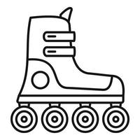 Race inline skates icon, outline style vector