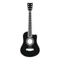 Acoustic guitar icon, simple style vector