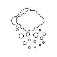 Cloud with hail icon, outline style vector