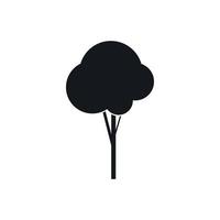 Fluffy tree icon, simple style vector