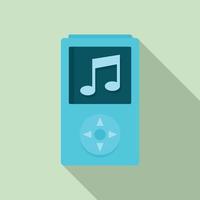 Modern music player icon, flat style vector