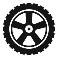 icono de neumático de transporte, estilo simple. vector