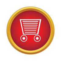 icono de carrito de compras, estilo simple vector