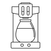 icono de máquina de café, estilo de contorno vector