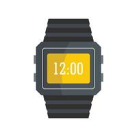 Wristwatch icon, flat style vector