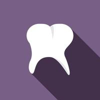 Tooth icon, flat style vector