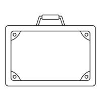 Travel suitcase icon, outline style vector