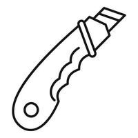 Stationery knife icon, outline style vector