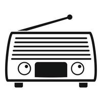 Radio tuner icon, simple style vector