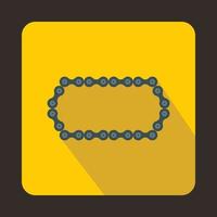 Bicycle chain icon, flat style