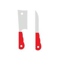 Kitchen knives icon, flat style vector