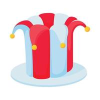 Jester hat icon in cartoon style vector