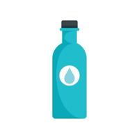 icono de botella de plástico de agua, estilo plano vector