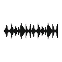 Equalizer song icon, simple black style vector