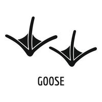 Goose step icon, simple style. vector