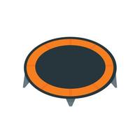 House trampoline icon, flat style vector