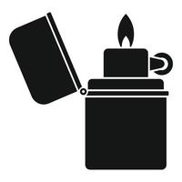 Cigarette lighter icon, simple style vector