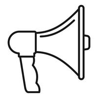 Hand speaker icon, outline style vector