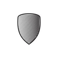 Shield icon, simple style vector