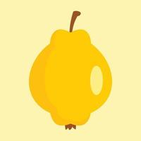 Quince icon, flat style vector