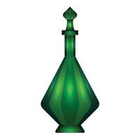 Elixir bottle icon, cartoon style vector