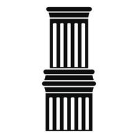 icono de columna antigua, estilo simple vector